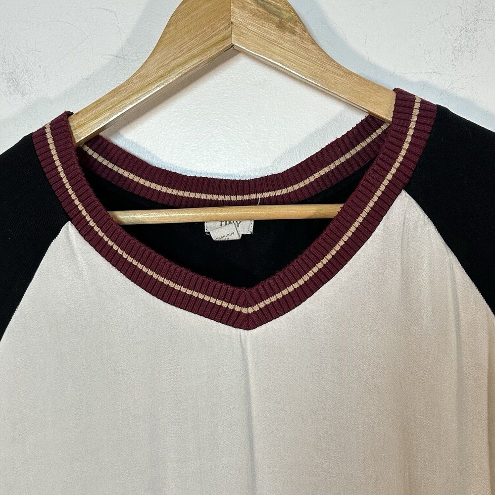 TINY Anthropologie Retro Woman's‎ Top Raglan Baseball Top Small - Picture 2 of 7